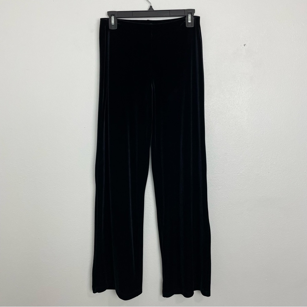 Ellen Tracy Pull-on Velvet Stretch Pants | Black | Size XS